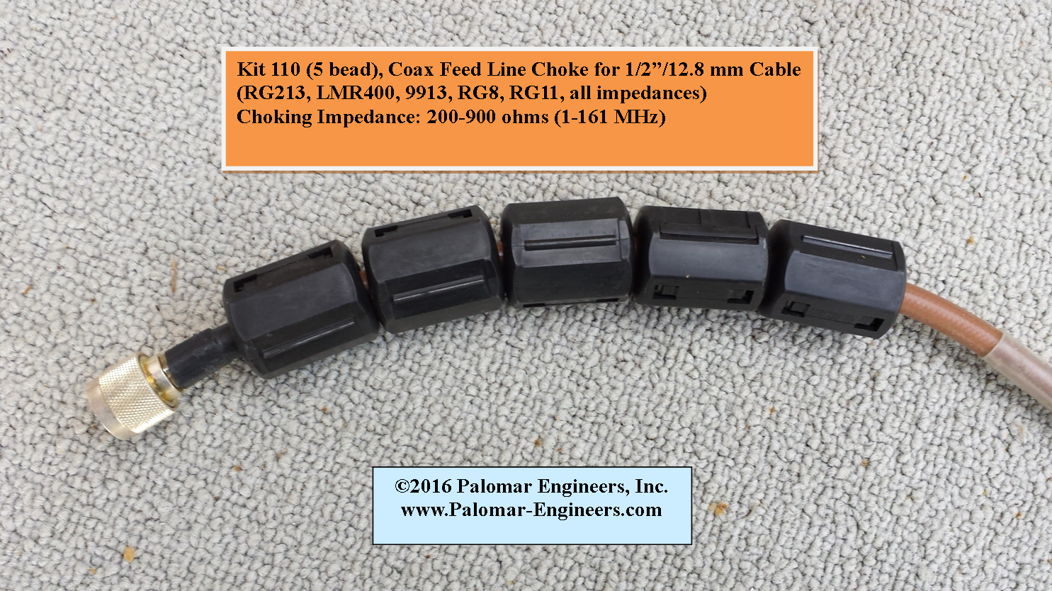 Snap On Sleeve Choke 1/2"/12.7mm cable 5/10/15 bead options, 1300