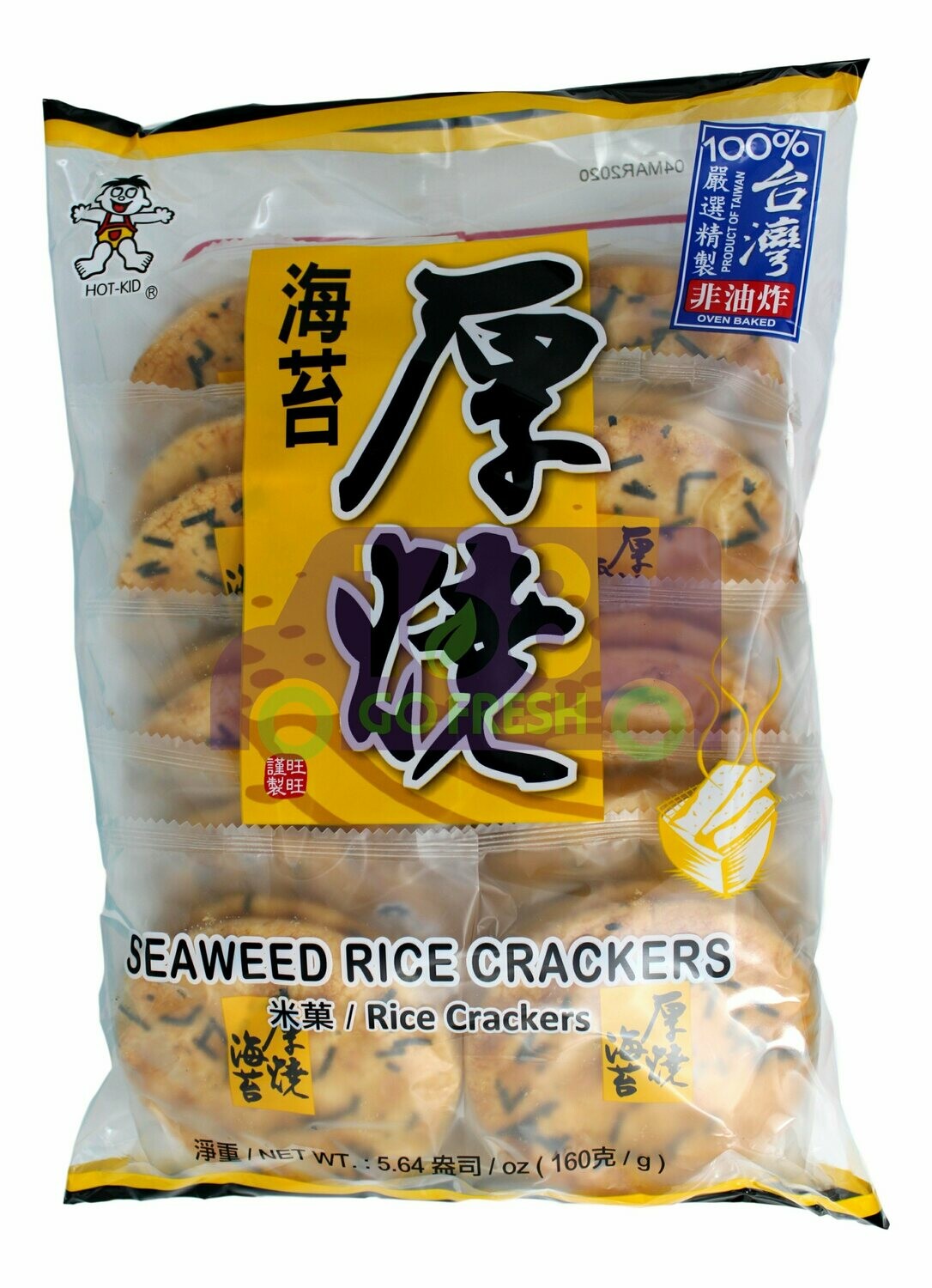 HOTKID WANT WANT SEAWEED RICE CRACKERS 旺旺厚烧海苔(5.64OZ)