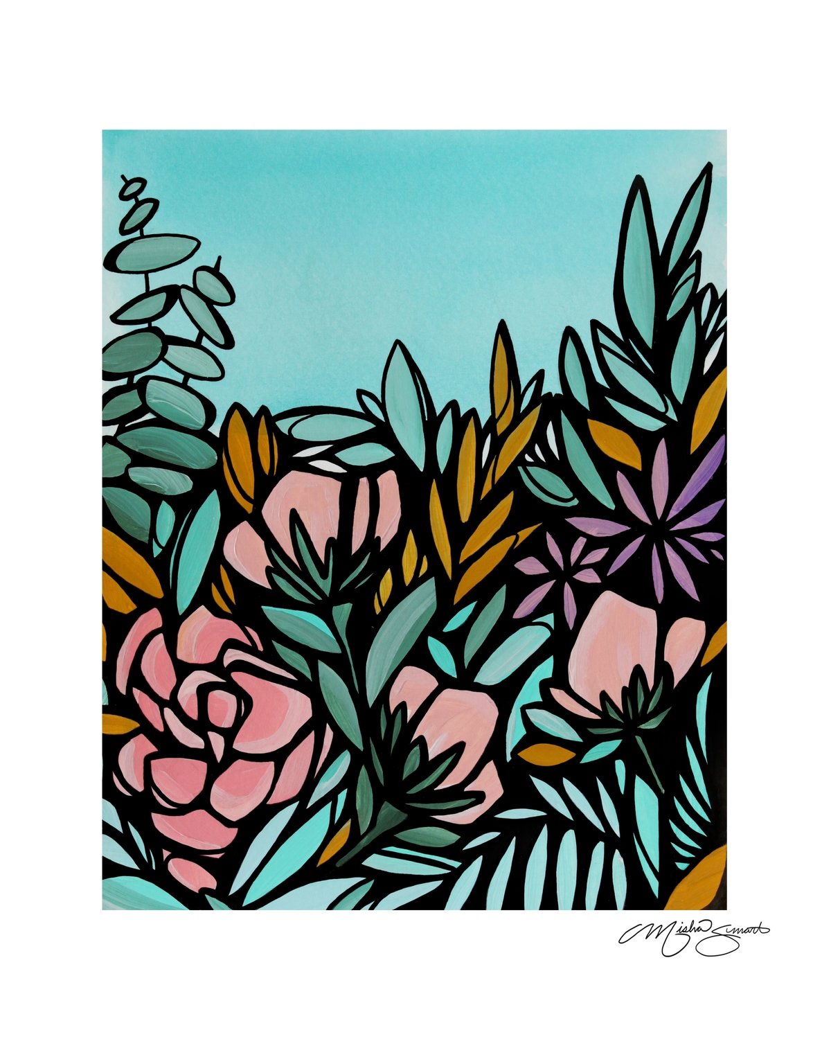 Giclee Print on Canvas Floral Study 01