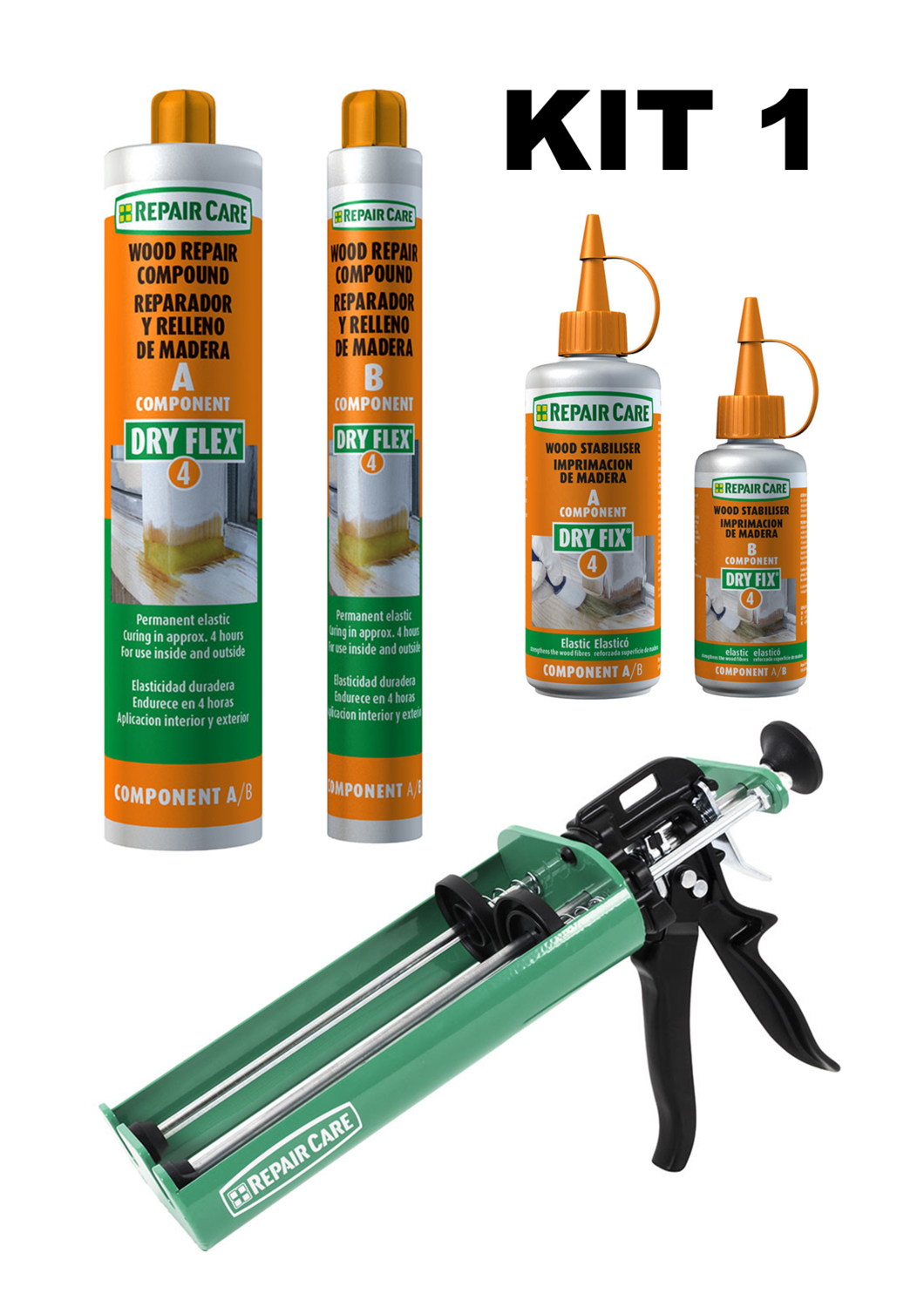 STARTER KIT 1 Repair Care Dry Flex 4, Dry Fix Uni and Metal Dosing