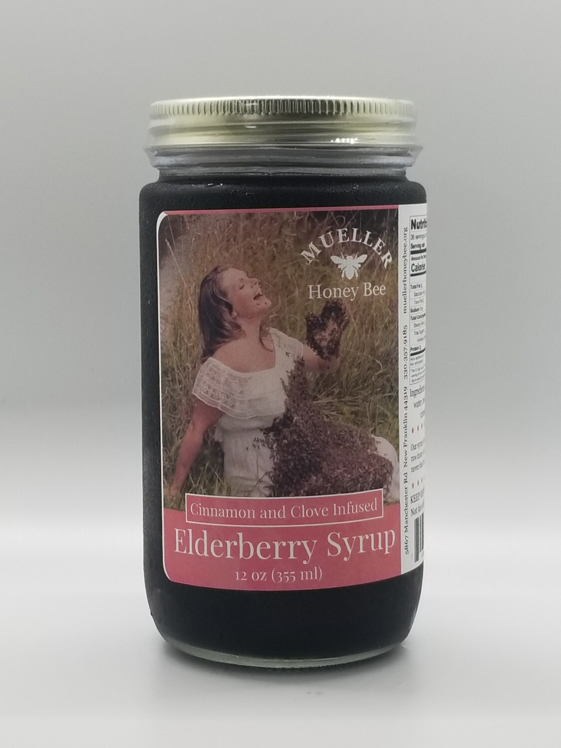12 oz Cinnamon Elderberry Syrup (shipped MonWed)