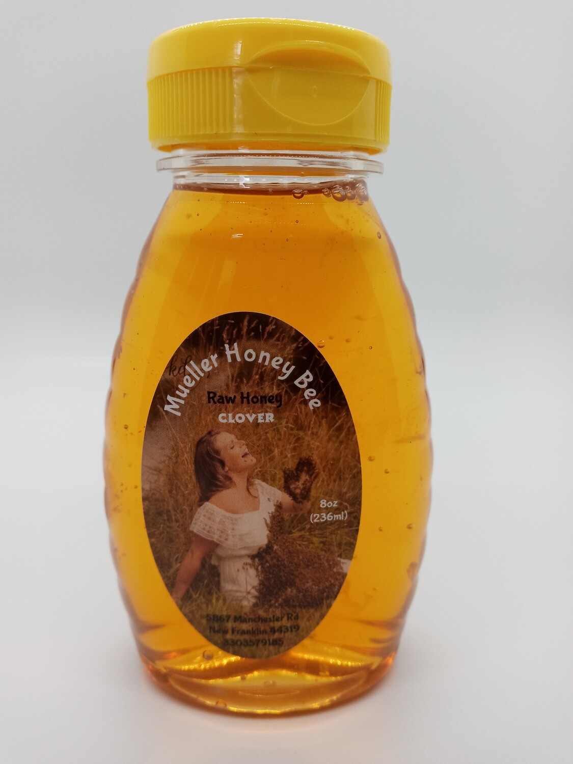 8 oz Raw Clover Honey