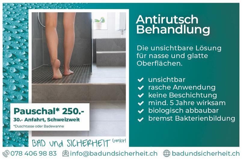 Antirutsch Applikation für Badewannen, Duschwannen , Böden