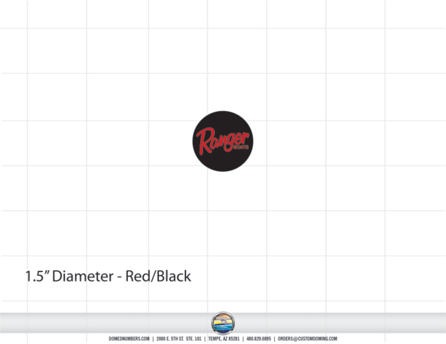 Ranger Boats Steering Wheel domed decal