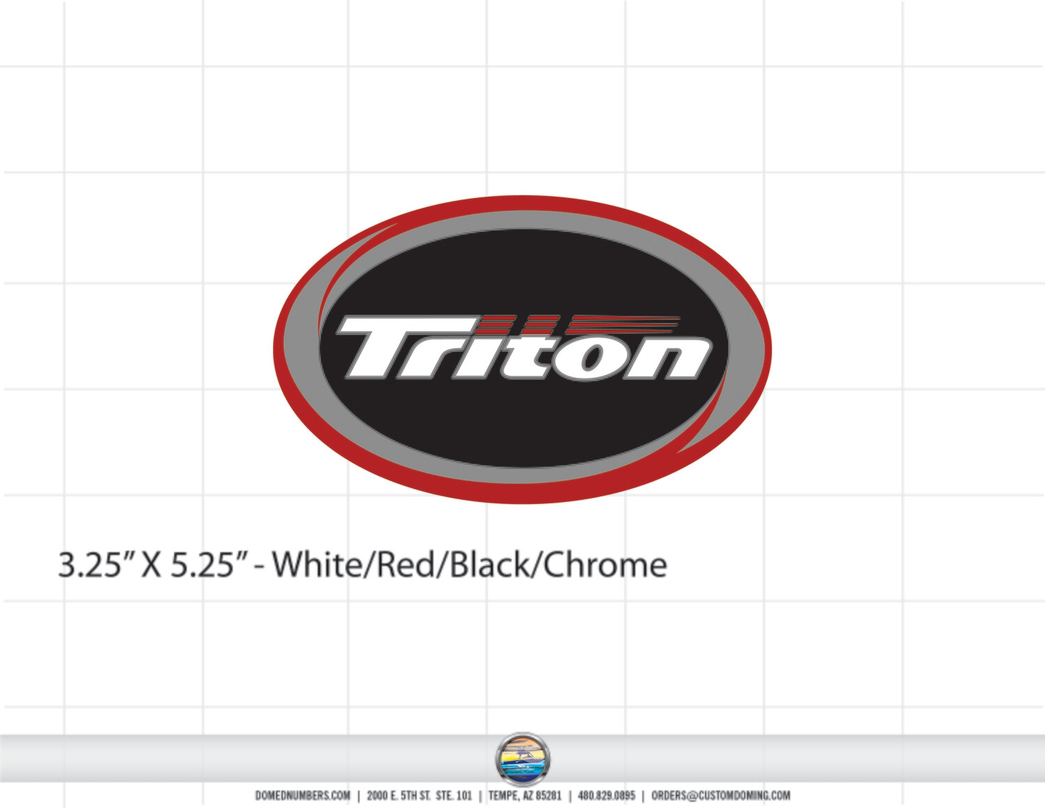 TRITON OVAL SEAT DECAL
