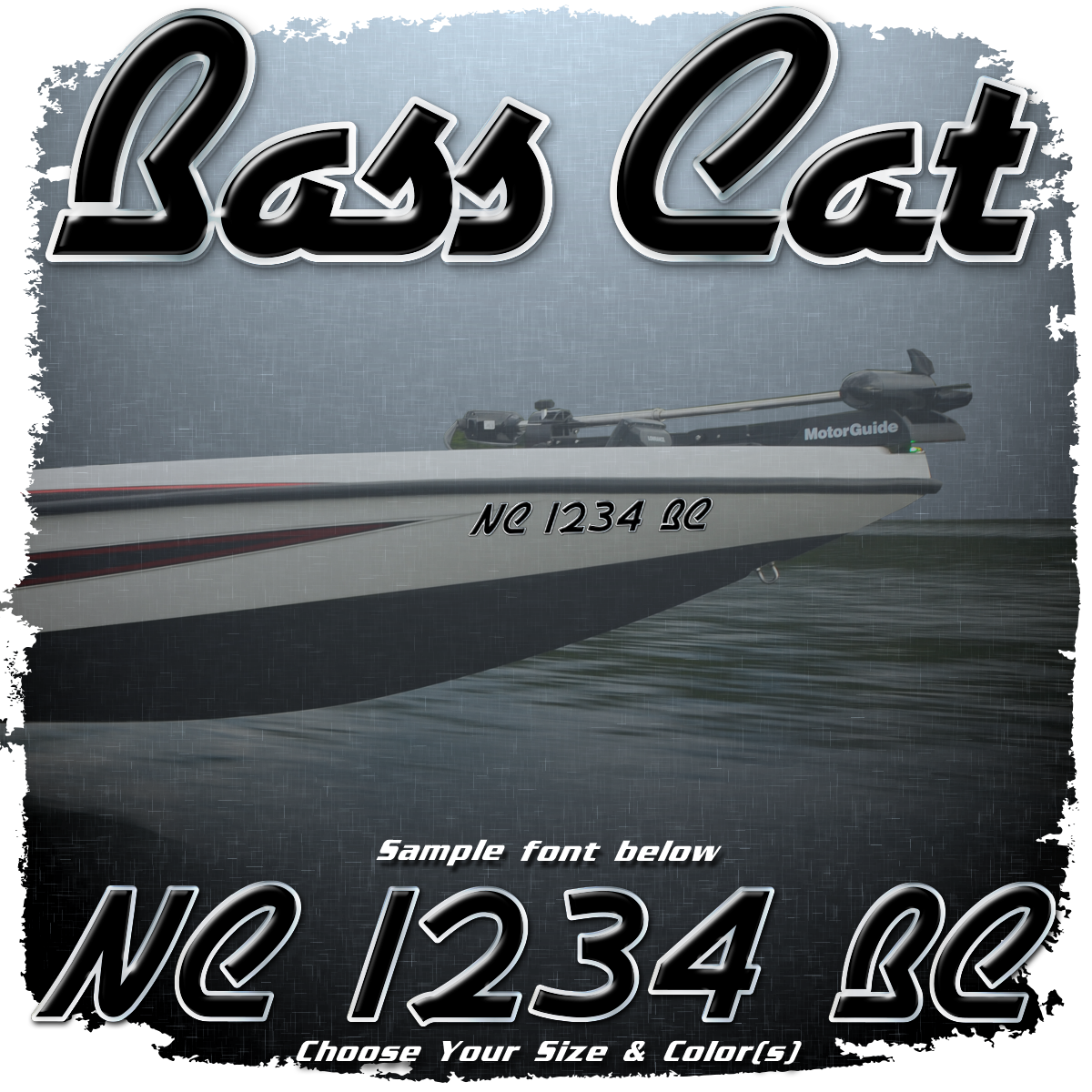 Bass Cat Domed Registration, Choose Your Own Colors