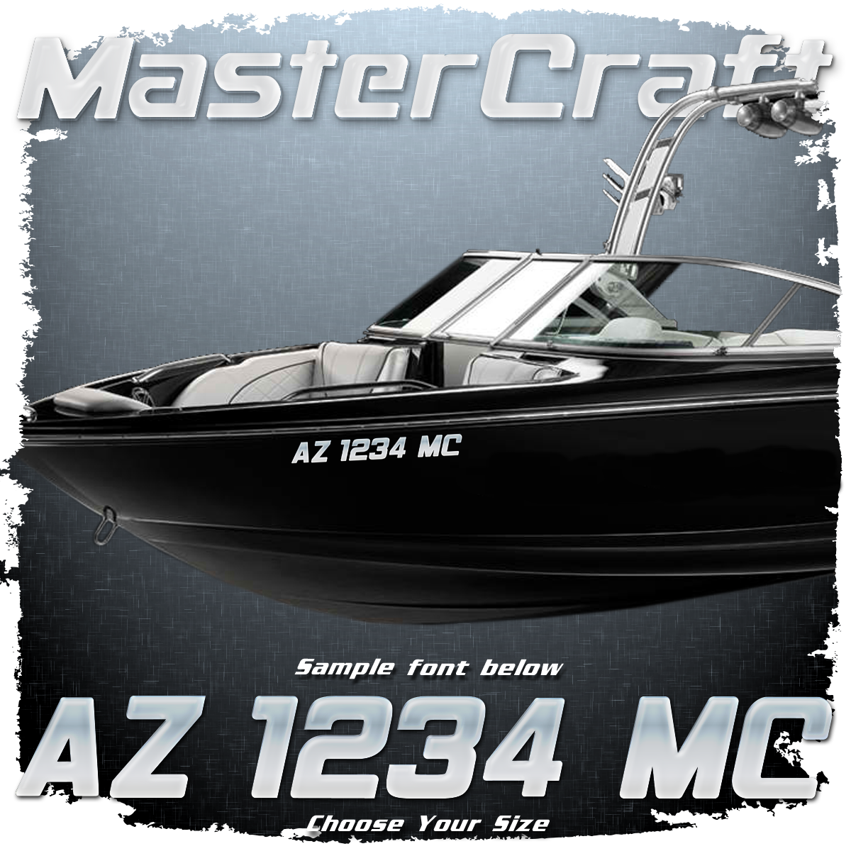 MasterCraft Domed Registration, Color Matched to Emblem