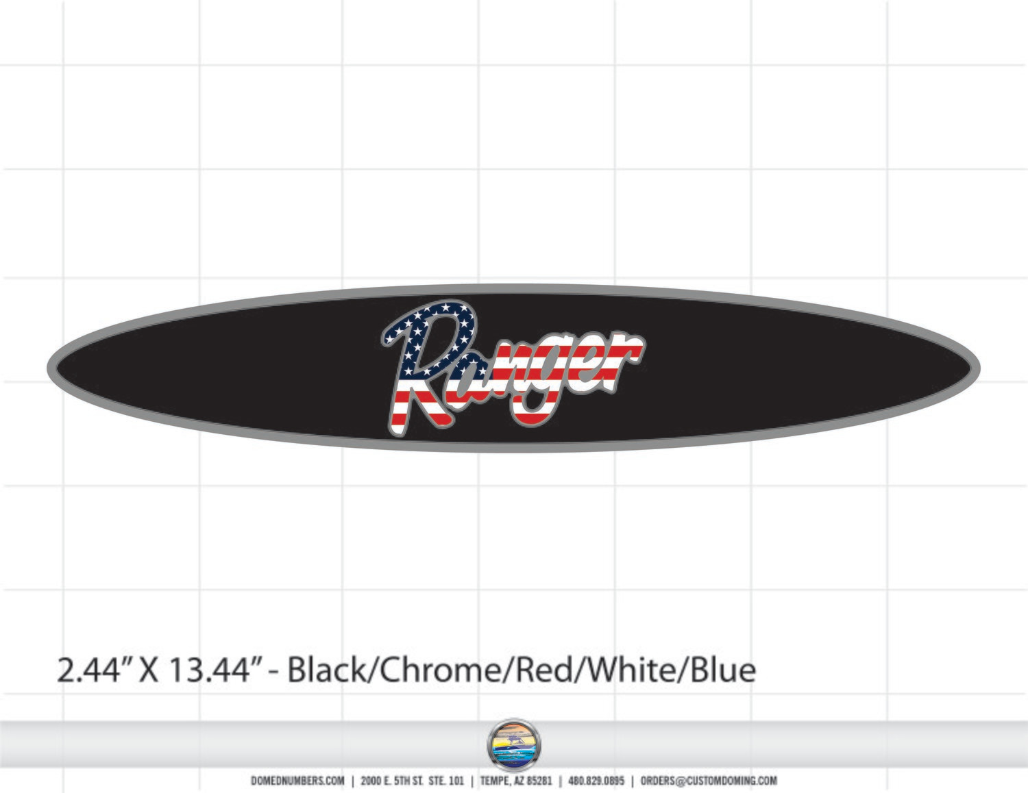 Ranger Boats Domed Decal for Coin Box