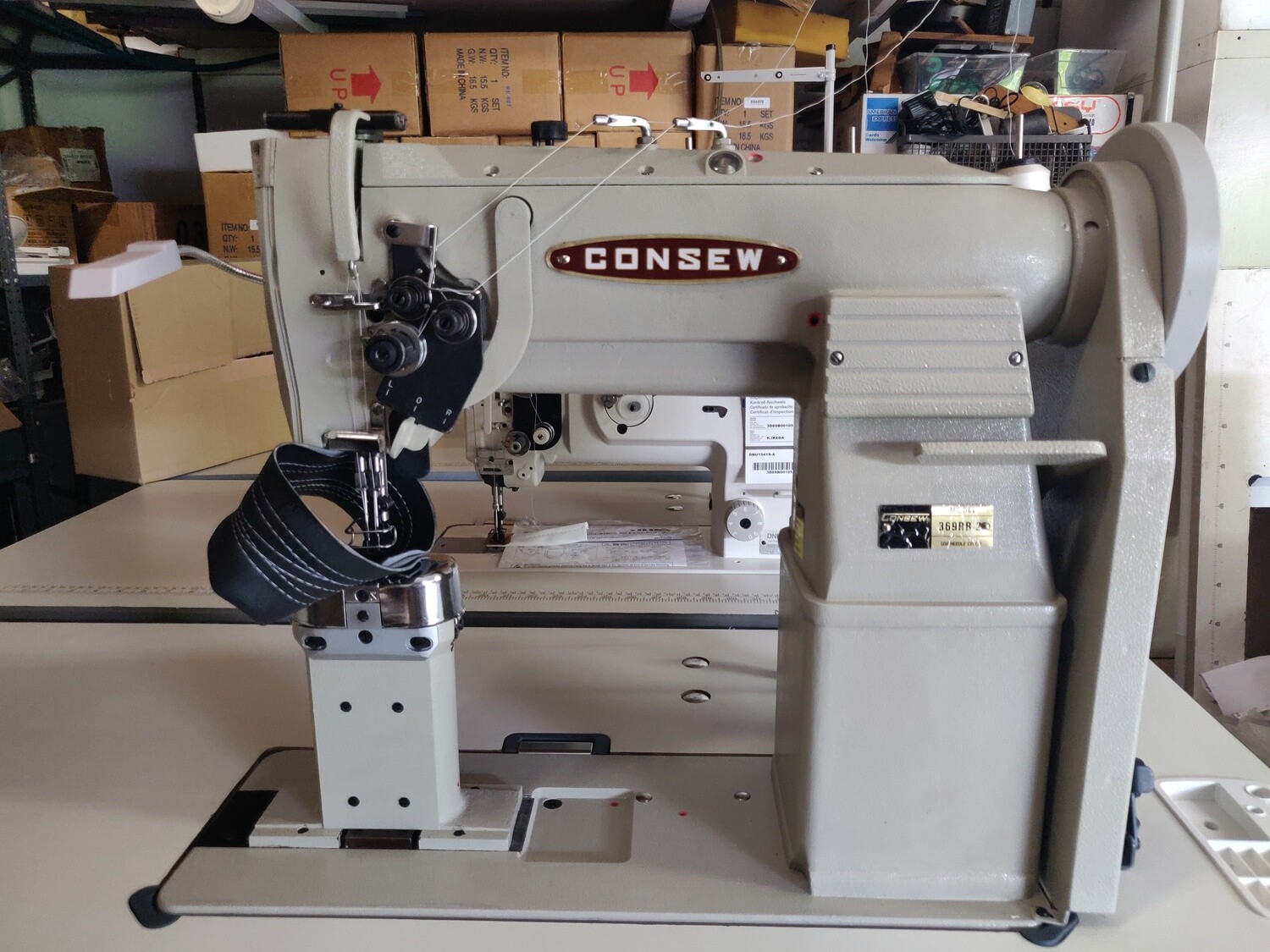 CONSEW 369RB2 Double Needle Split Needle Bar Post Bed Walking Foot