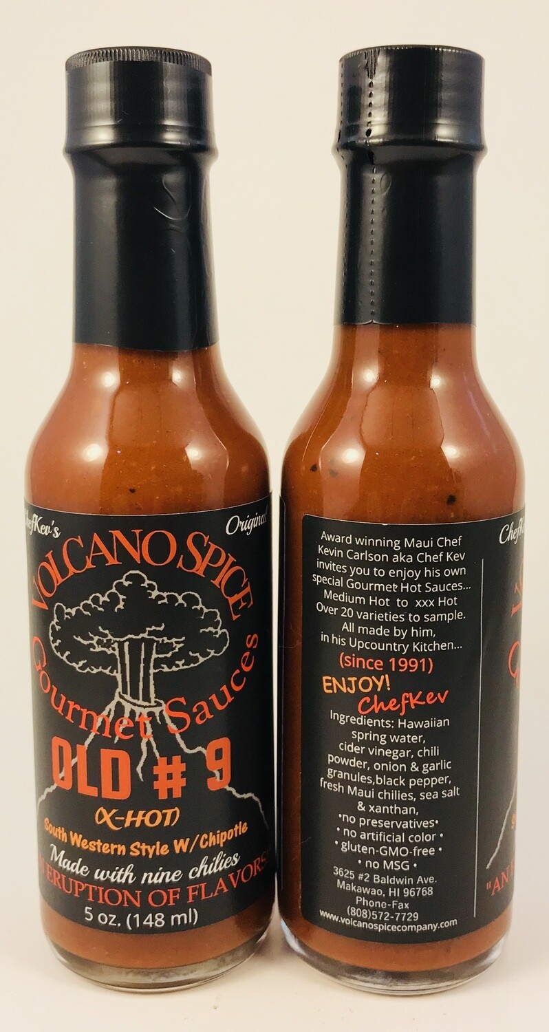 Volcano Spice Company Hot Sauce "Old 9" (smokin' hot)