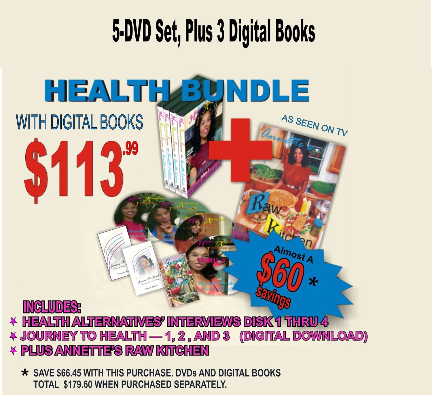 HEALTH BUNDLE PLUS/3 DIGITAL BOOKS/All digital items must be downloaded