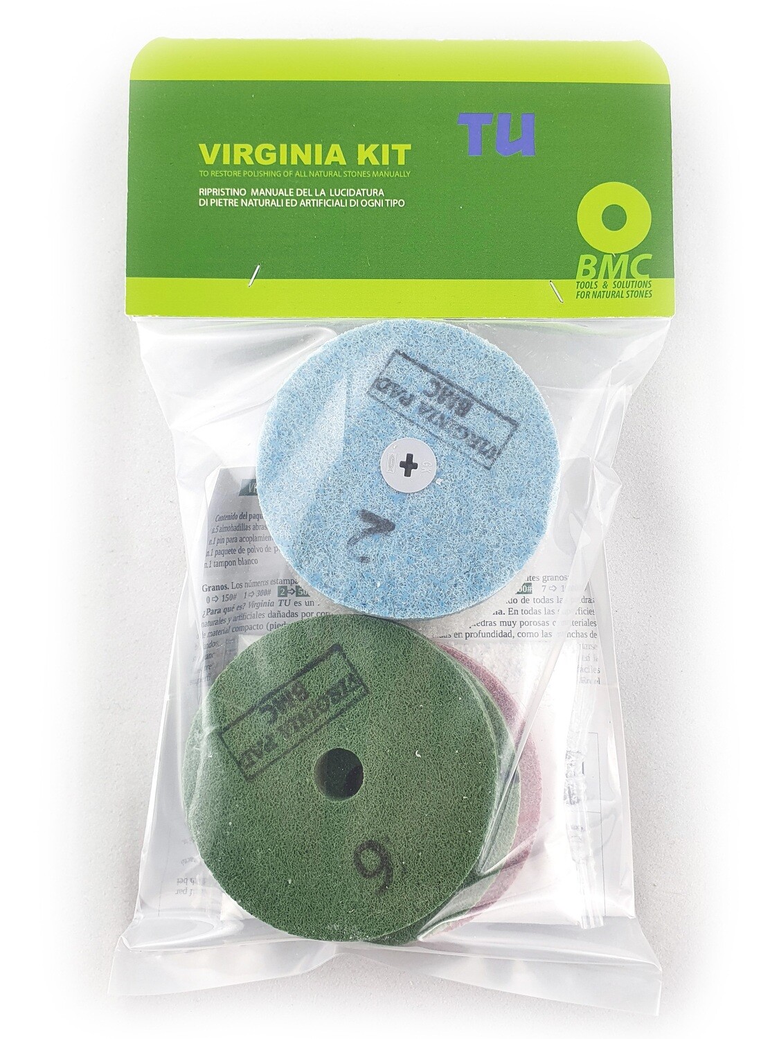 Virginia TU for polishing natural and artificial stones by hand