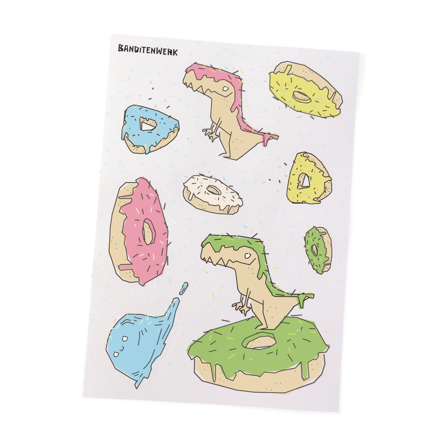 Dino Donut - Stickerbogen