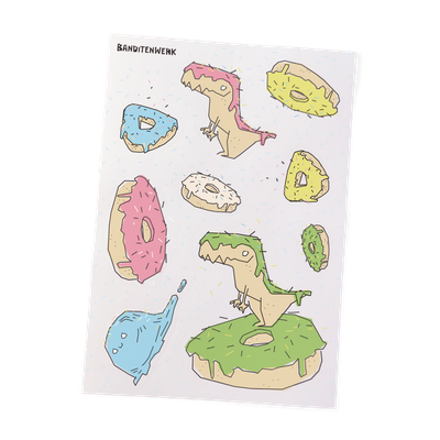 Dino Donut - Stickerbogen