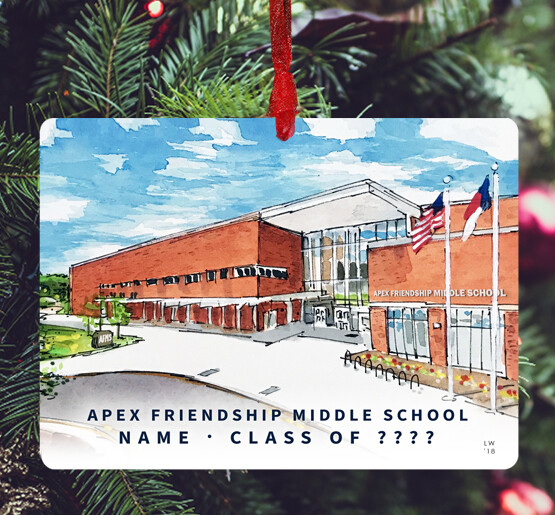 Apex, NC Ornament Apex Friendship Middle School lew