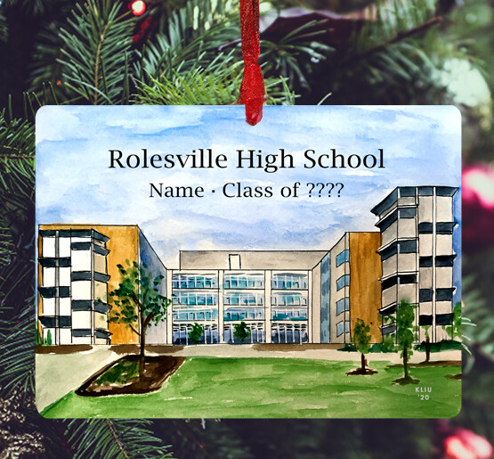 Rolesville , NC Rolesville High School Personalized Ornament