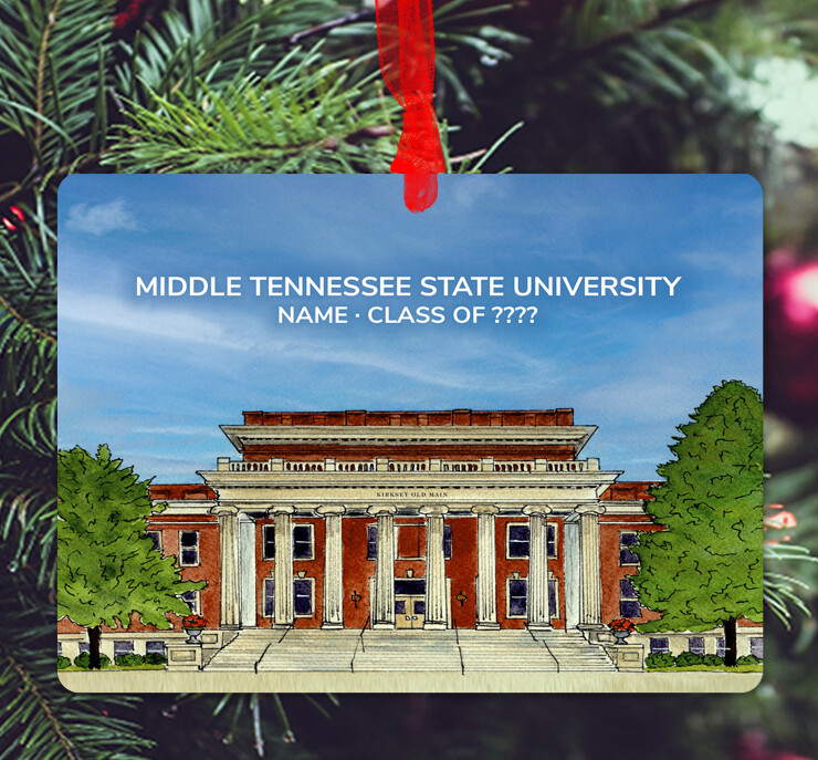 Murfreesboro, TN Middle Tennessee State University Ornament mtsu