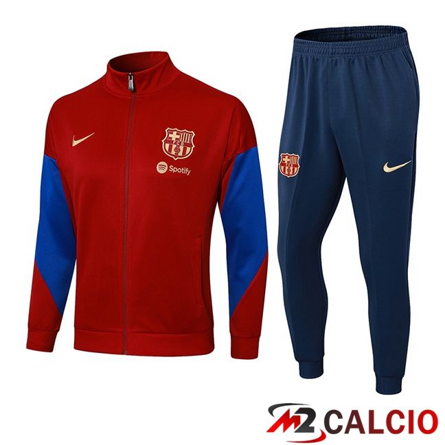Tuta Calcio - Giacca FC Barcellona Rosso 2024/2025
