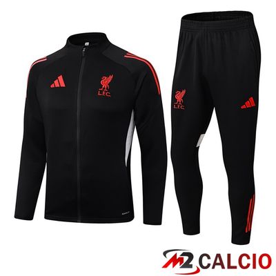 Insieme Tuta Calcio - Giacca FC Liverpool Nero 2025/2025