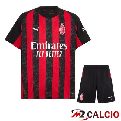 Maglie Calcio AC Milan Prima Rosso Nero 2025/2026