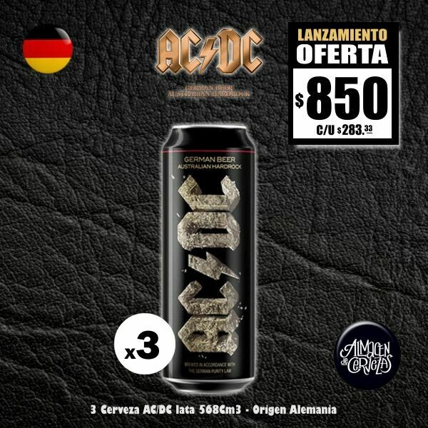 LANZAMIENTO - AC/DC Lata 586Cm3 x3