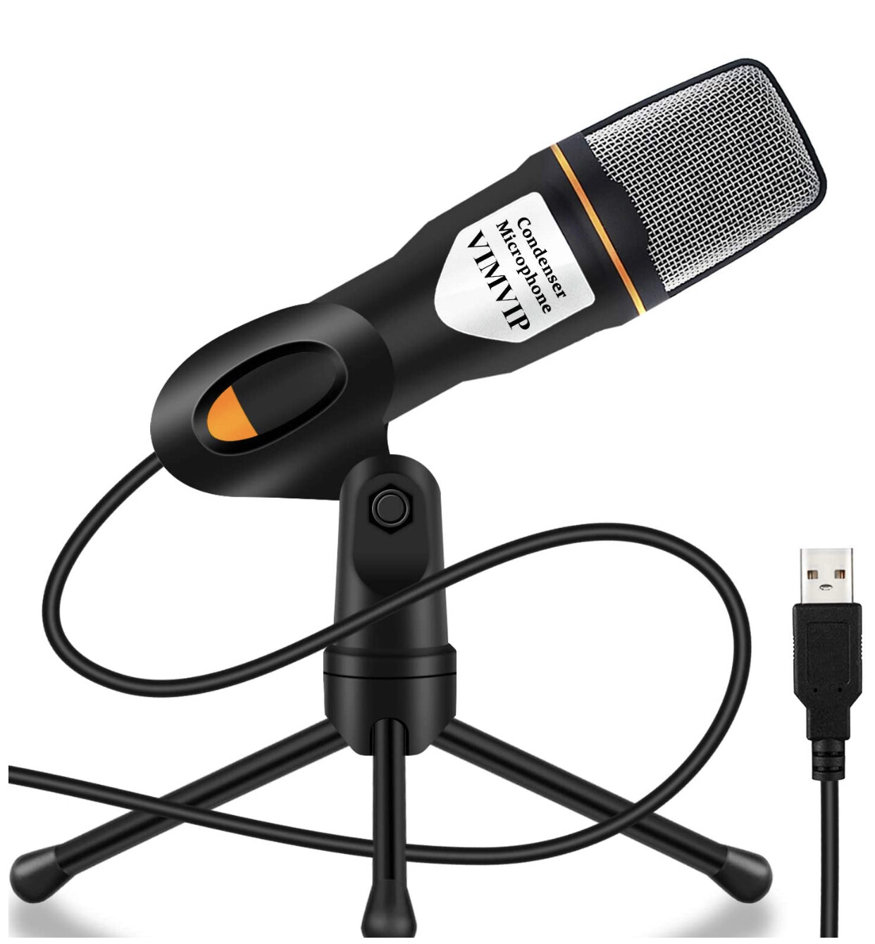 VIMVIP PC Microphone, USB Computer Microphone with Stand