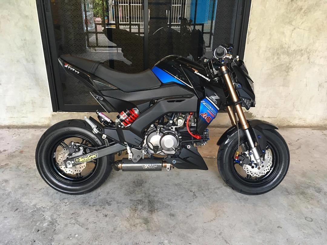 ZoOM Exhaust Kawasaki Z125 Pro 20172018 Full System Carbon Fiber 3SLZ