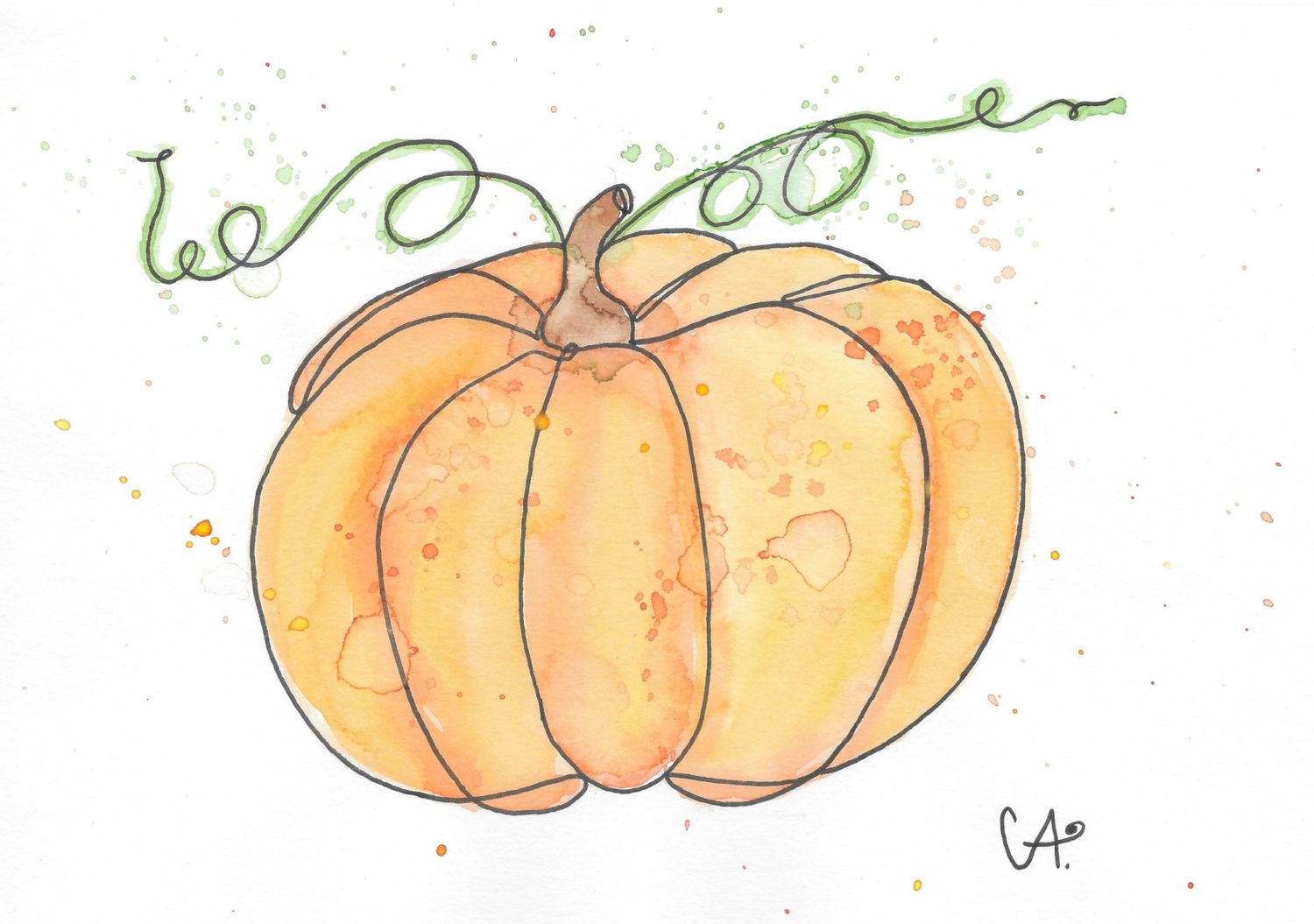 One-Line-Kollektion - Kürbis