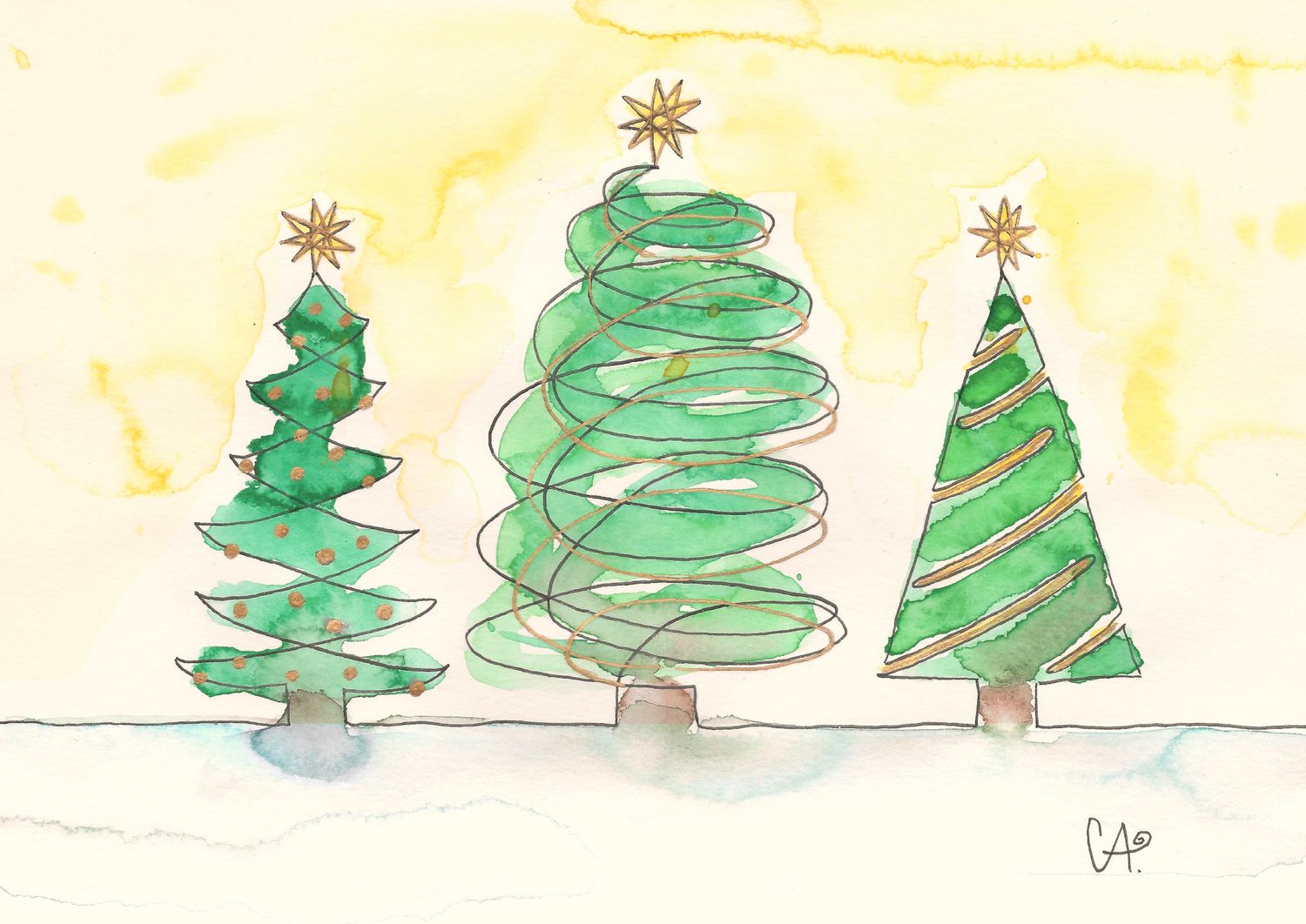 Weihnachtskollektion - One-Line Kollektion - Christmas Tree