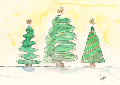 Weihnachtskollektion - One-Line Kollektion - Christmas Tree