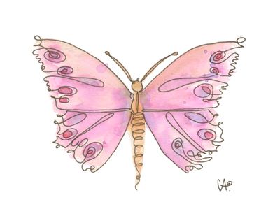 One-Line-Kollektion - Schmetterling