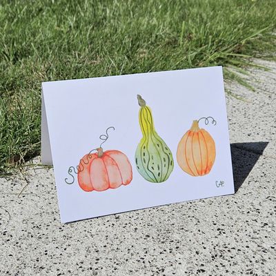 Herbstkollektion - Drei Kürbisse