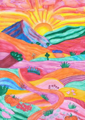 Herbstkollektion - Sonnenuntergang