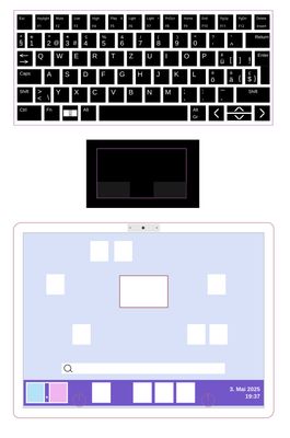 Aufkleber Tastatur, Tablet