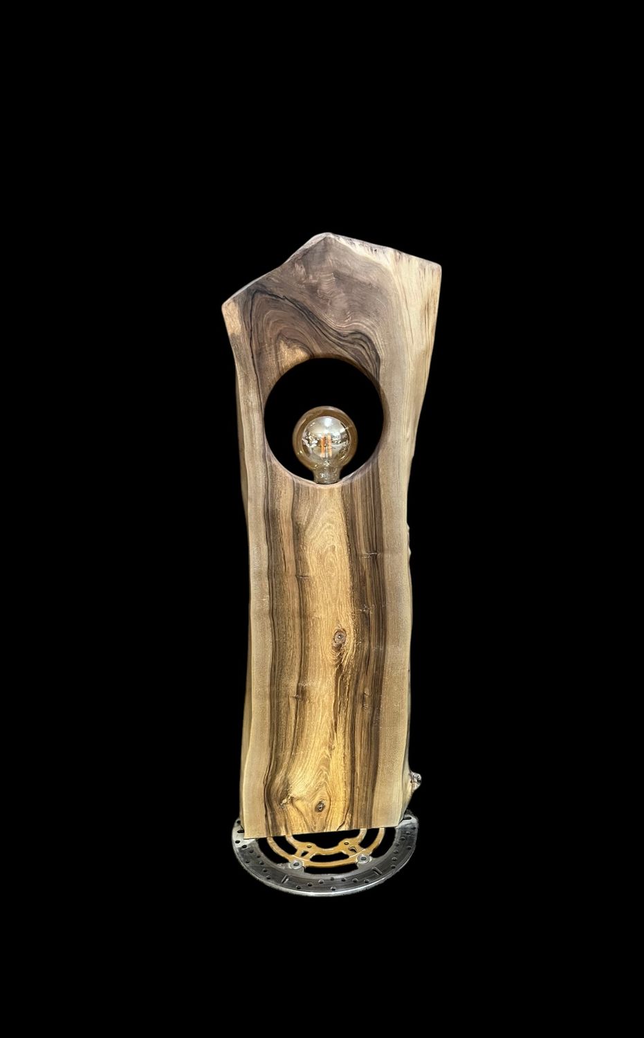 Unikat Stehlampe Nussbaumholz Designlampe