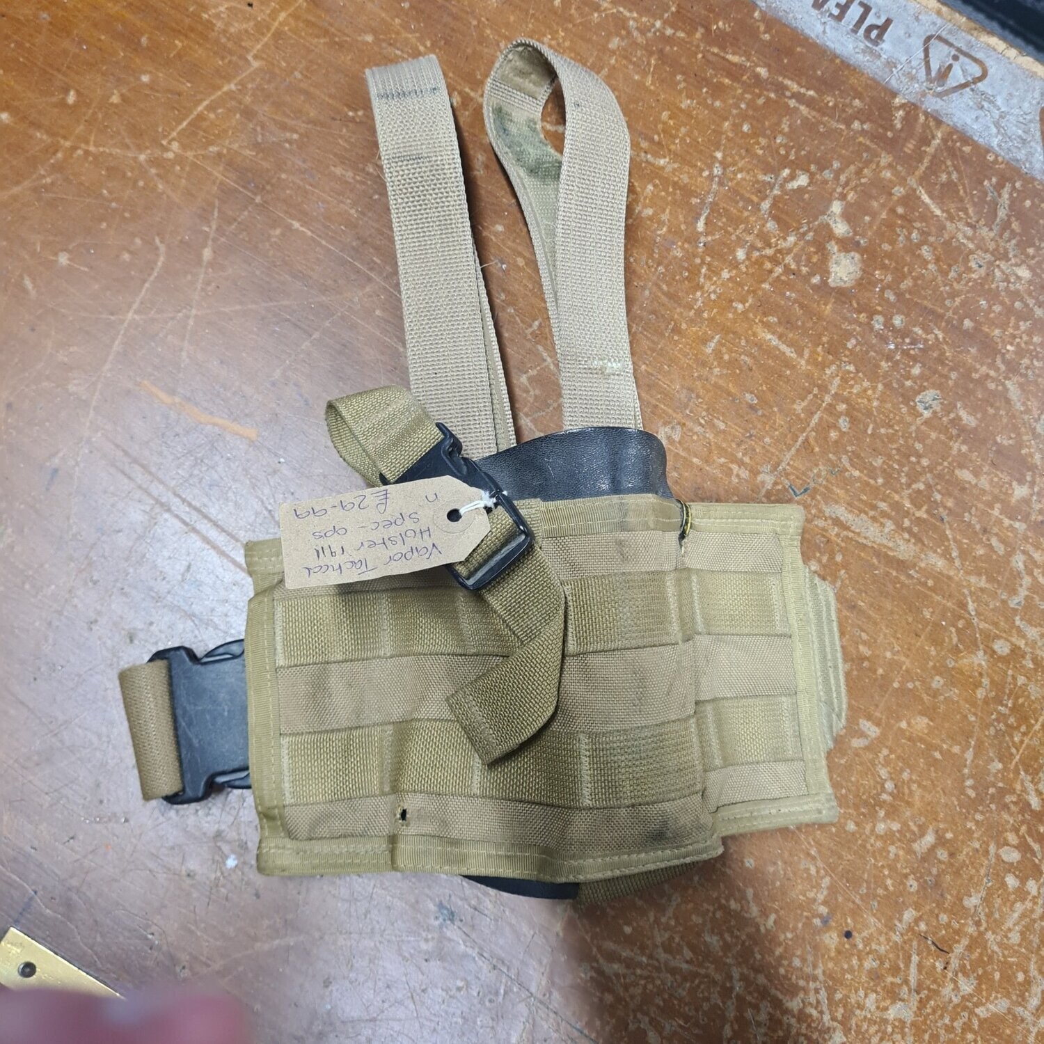 Spec-Ops Vapor RIGHT hand drop-leg 1911 pistol holster - Desert