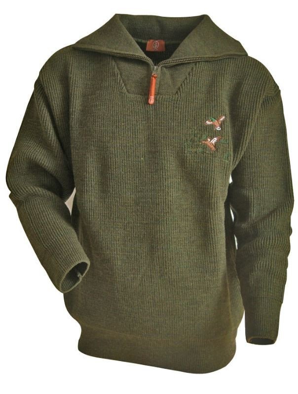 New Wool LMA Green hunting pullover wool zip jumpers