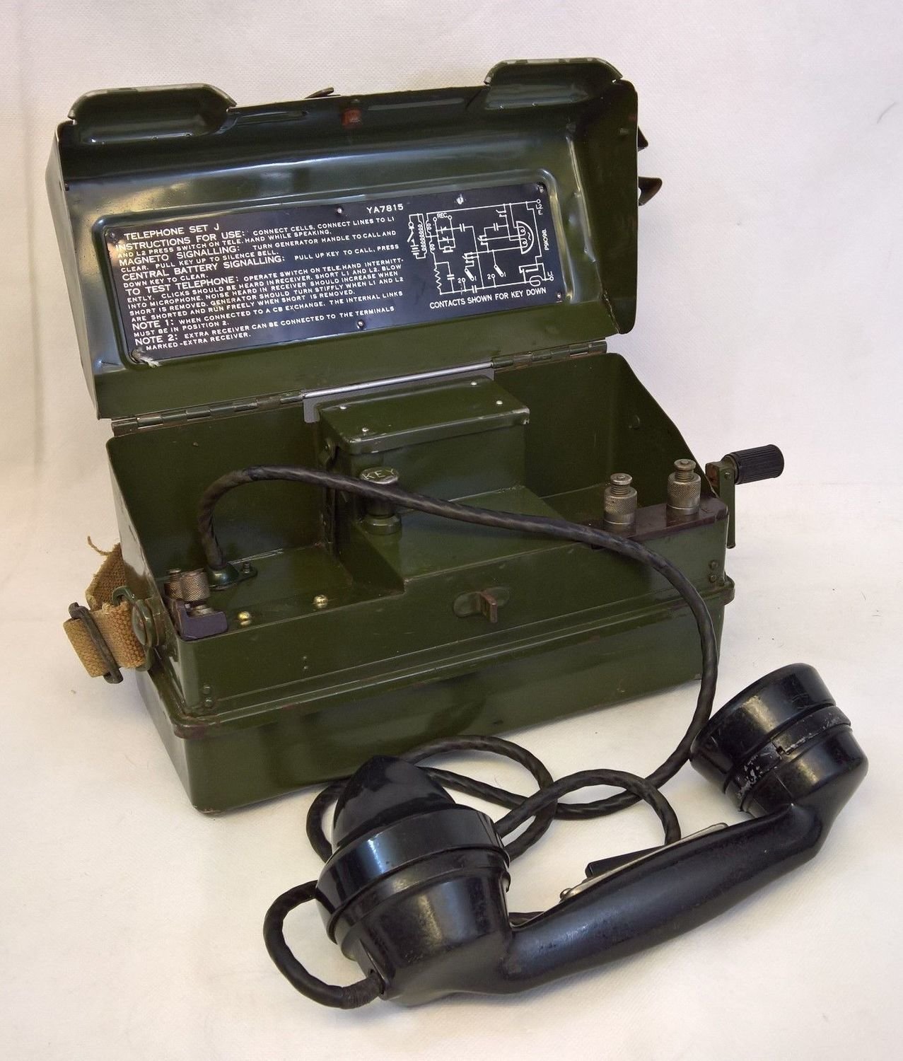 British Army Genuine Ex MOD Field Telephone WW2 WW11 Type J