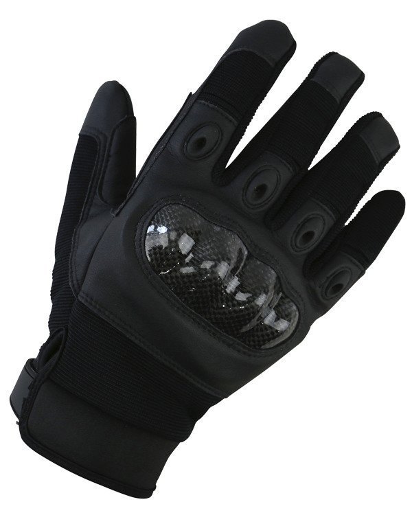 New Kombat Predator Tactical Carbon fibre armoured knuckle Gloves Black