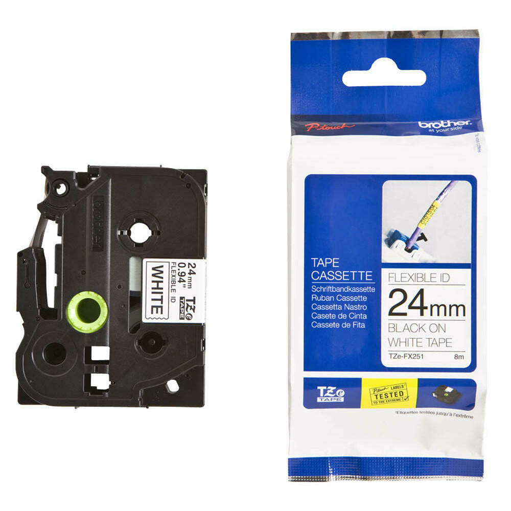 Brother TzeFX251 Tape, 24mm Black on White, Rs.1230 LT Online Store