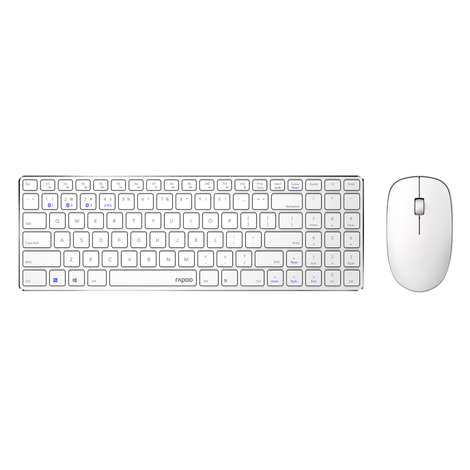Rapoo 9300M Wireless Keyboard Mouse, White Rs.2300 LT Online Store