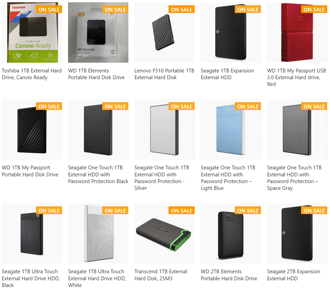 External Hard Drive LT Online Store