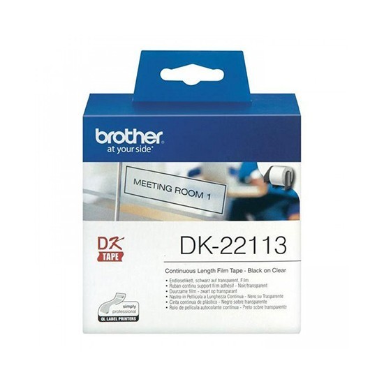 Brother Dk22113 Continuous Length Film Clear Label, 62mm X