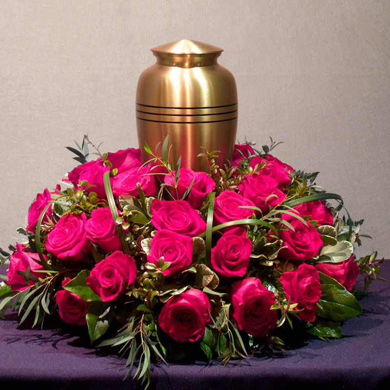 Circle of Love Urn Spray Arrangements Glueckert Funeral Home