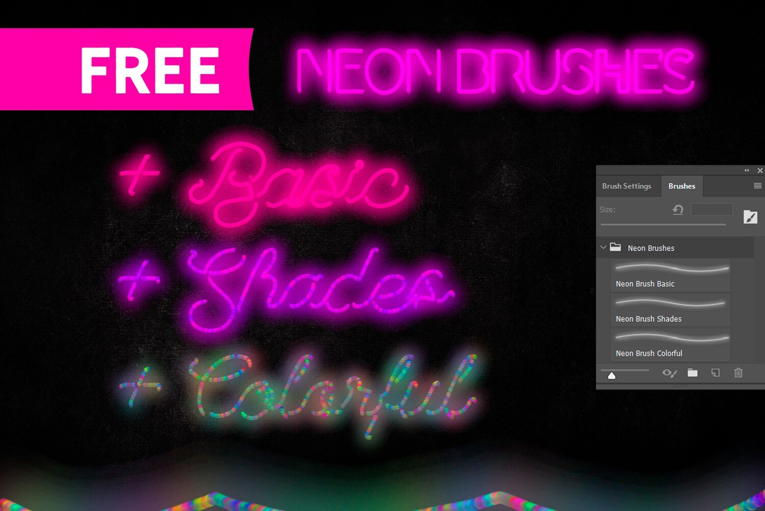 Neon Brushes Free Download Graphic Spirit Create your own