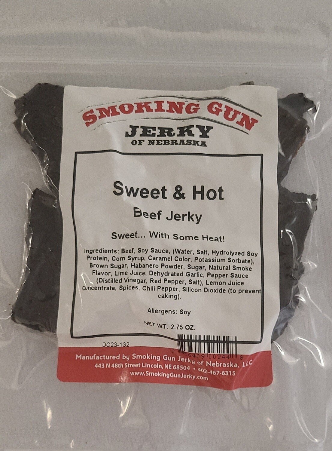 Sweet & Hot Beef Jerky, 2.1 oz. Pkg.