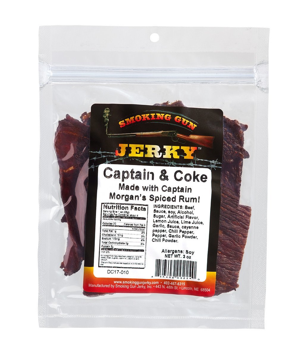 Captain & Coke Beef Jerky, 2.75 oz. Pkg.