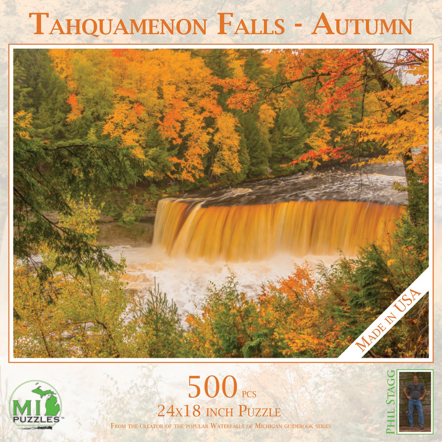 TAHQUAMENON FALLS AUTUMN JIGSAW PUZZLE MI PUZZLES