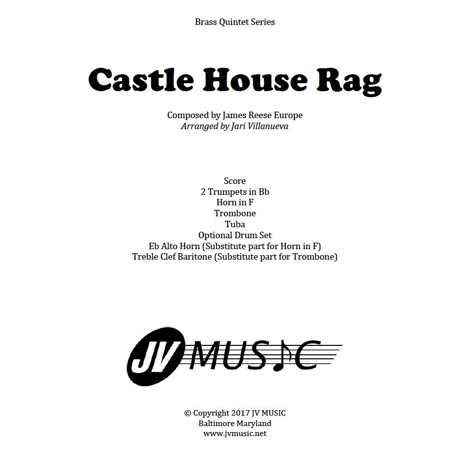 Castle House Rag for Brass Quintet Music Catalogue