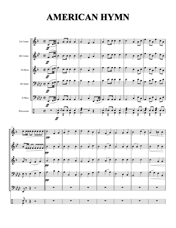 American Hymn Brass Quintet Music Catalogue